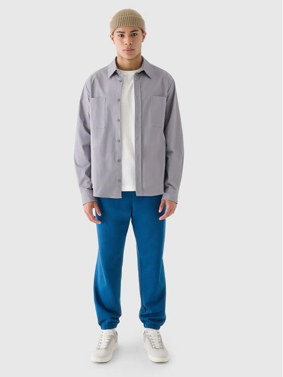 4F 4F Spodnie dresowe 4FWMM00TTROM1140-46S Zielony Regular Fit