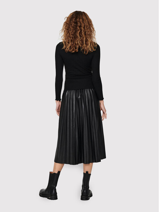 ONLY ONLY Bluzka Emma 15180040 Czarny Slim Fit