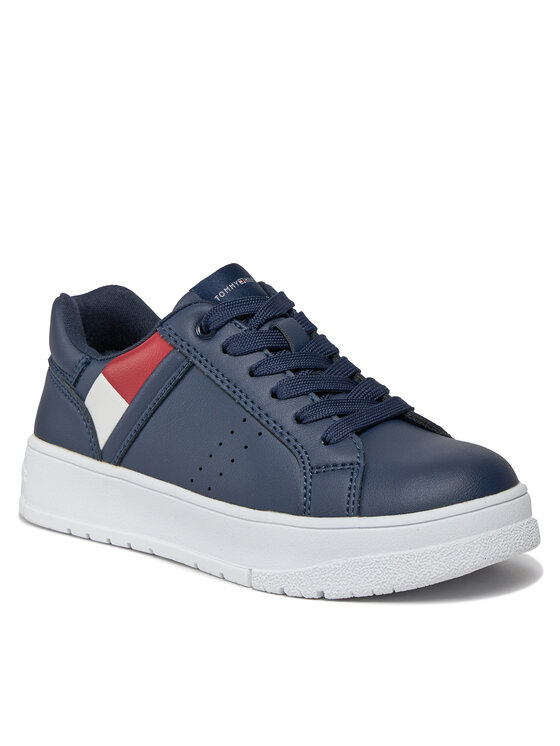 Tommy Hilfiger Tommy Hilfiger Superge Flag Low Cut Lace-Up Sneaker T3X9-33356-1355 M Mornarsko modra