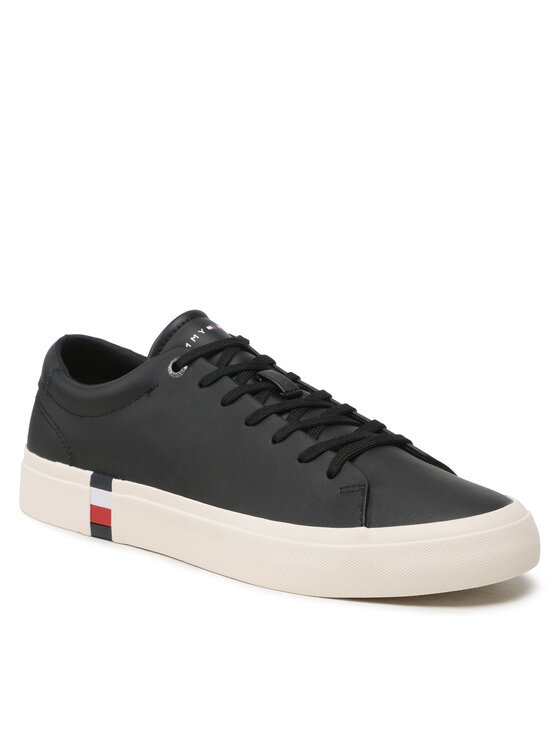 Tommy Hilfiger Tommy Hilfiger Kedai Corporate Leather Detal Vulc FM0FM04589 Juoda