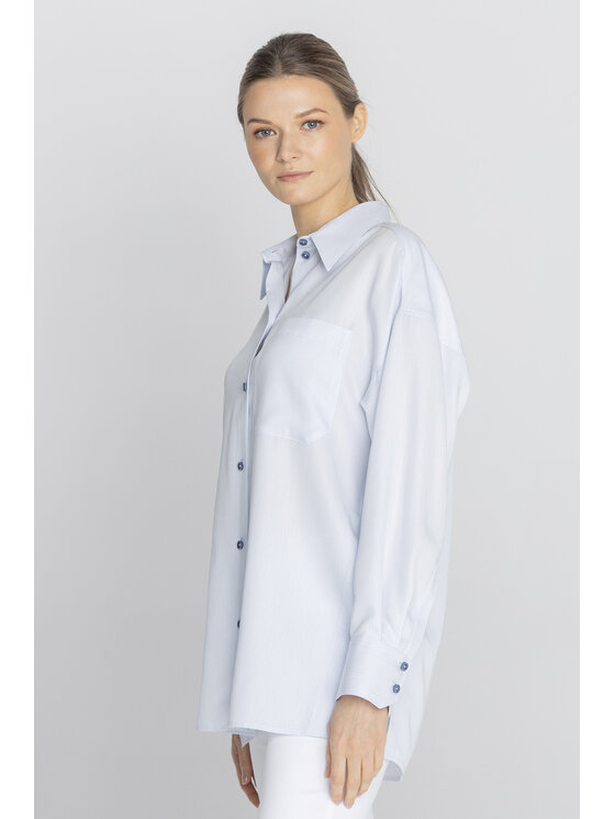 Deni Cler Milano Deni Cler Milano Koszula W-DC-1439-F2-E9-55-1 Niebieski Loose Fit