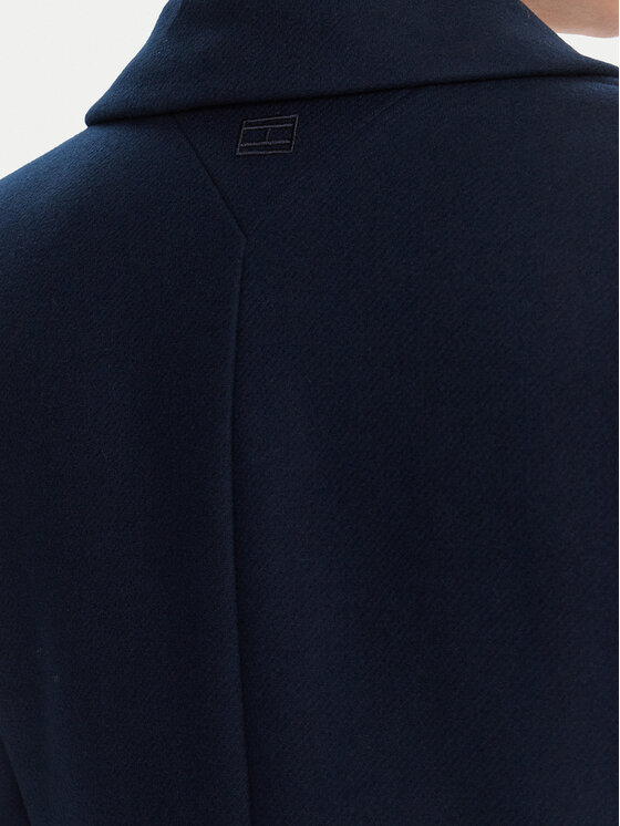 Tommy Hilfiger Tommy Hilfiger Vlnený kabát WW0WW46547 Tmavomodrá Regular Fit