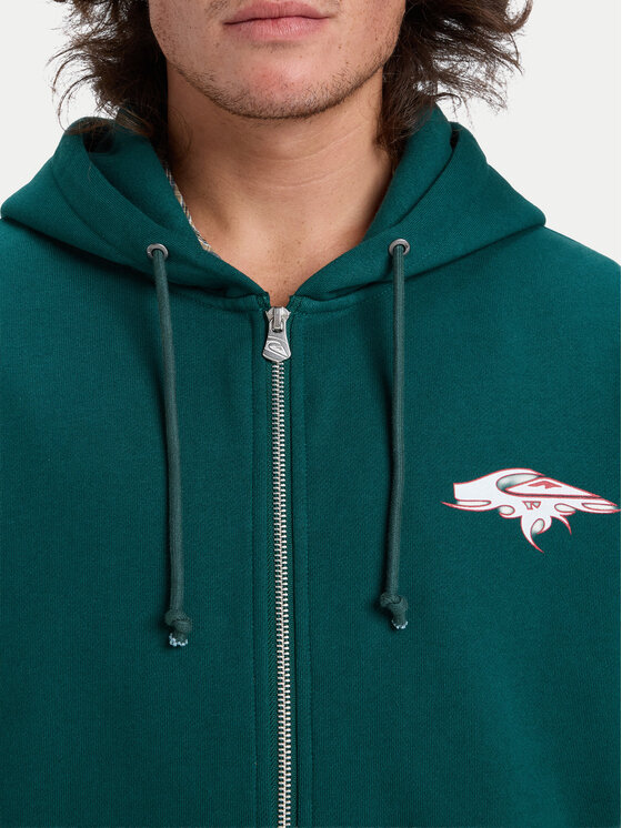 Quiksilver Quiksilver Hanorac Old English EQYFT05156 Verde închis Oversize