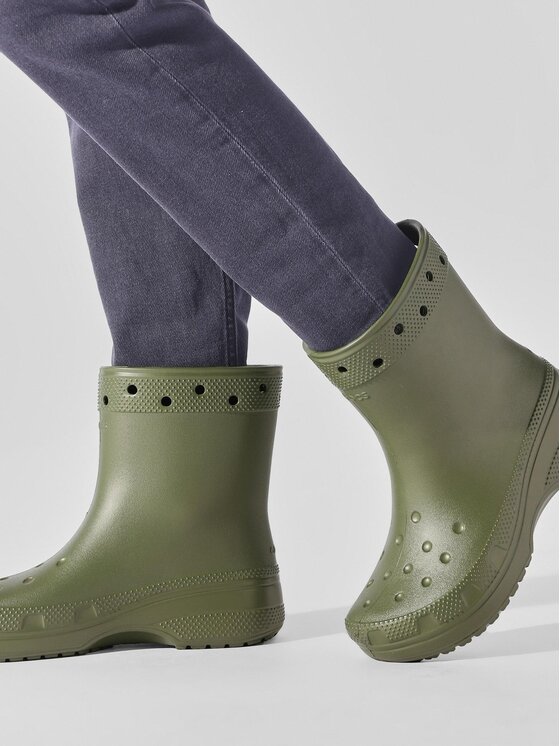Crocs Crocs Гумени ботуши Crocs Classic Rain Boot 208363 Зелен