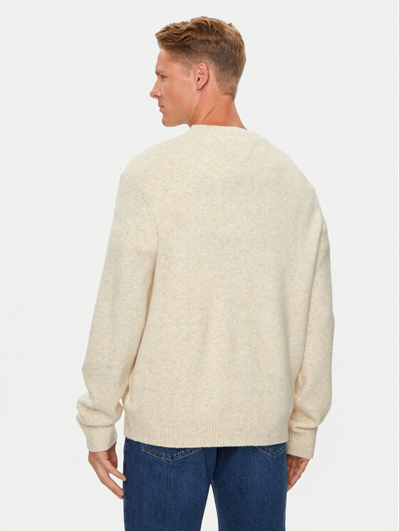 Tommy Jeans Tommy Jeans Sweater Flag DM0DM19442 Bézs Regular Fit