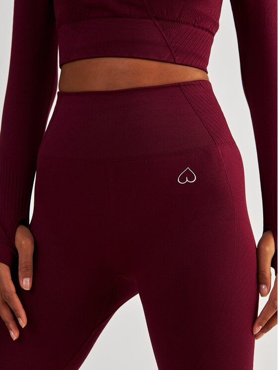 BeShaped BeShaped Legginsy Bezszwowe Femme Force Bordowy Active Fit