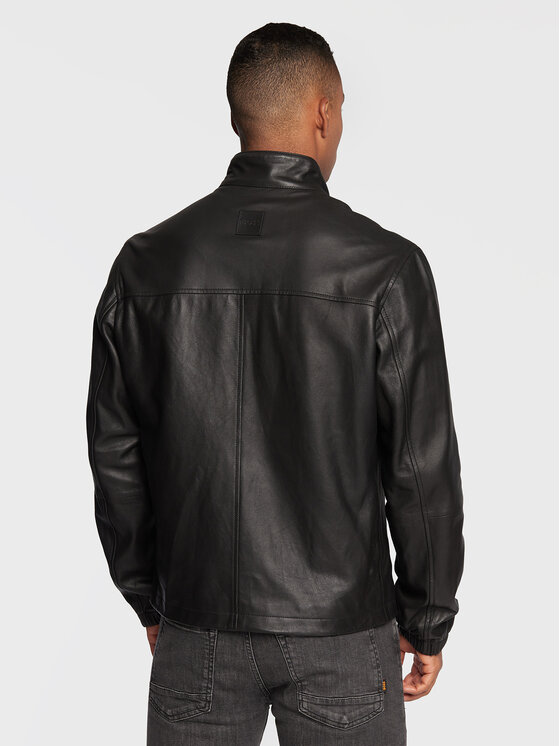 Giacca di pelle Jasis 50476955 Nero Regular Fit