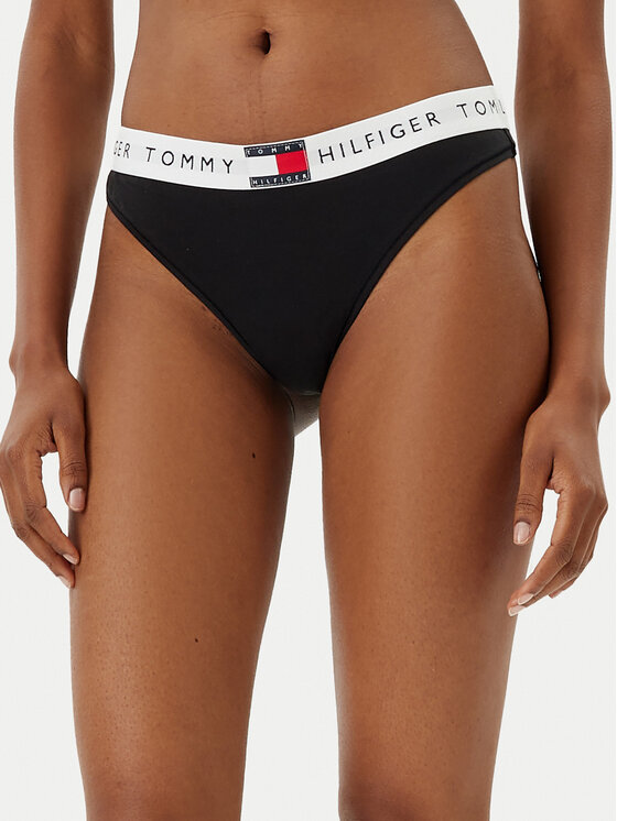Tommy Hilfiger Tommy Hilfiger Kalhotky string UW0UW06039 Černá