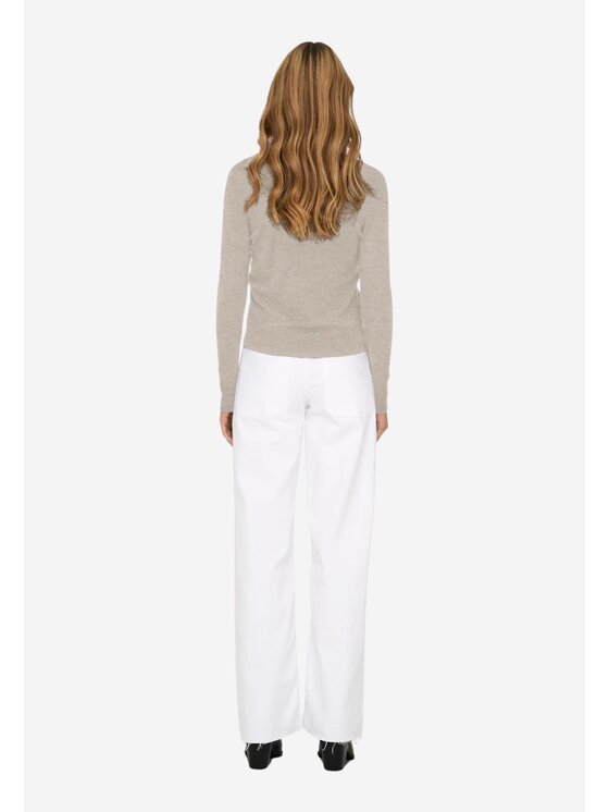 ONLY ONLY Maglione ONLVENICE LIFE VNECK PULLOVER Beige Regular Fit