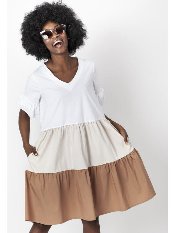 Perso Perso Každodenní šaty RBE220030F Zelená Regular Fit