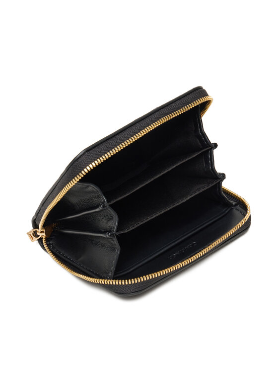Calvin Klein Calvin Klein Kleine Damen Geldbörse Raised Ck Medium Zip LV04F1026G Schwarz
