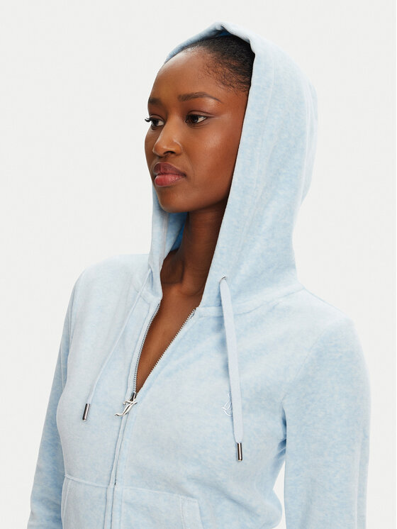 Juicy Couture Juicy Couture Majica dugih rukava Robertson JCAP176 Svijetloplava Slim Fit