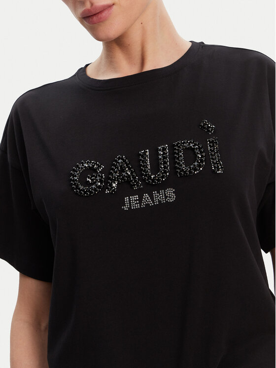 Gaudi Gaudi T-shirt 511BD64030 Crna Regular Fit
