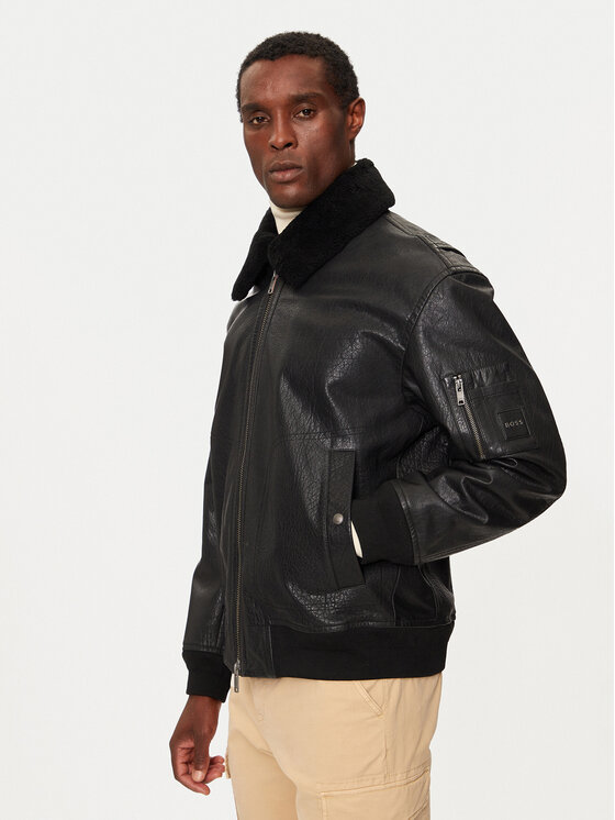 Veste en cuir boss homme sale