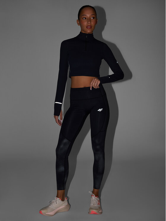 4F 4F Legginsy JOY MOTION Czarny Slim Fit