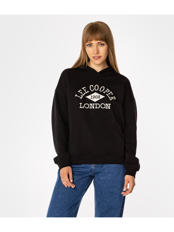 Lee Cooper Lee Cooper Bluza LOGO Czarny Regular Fit
