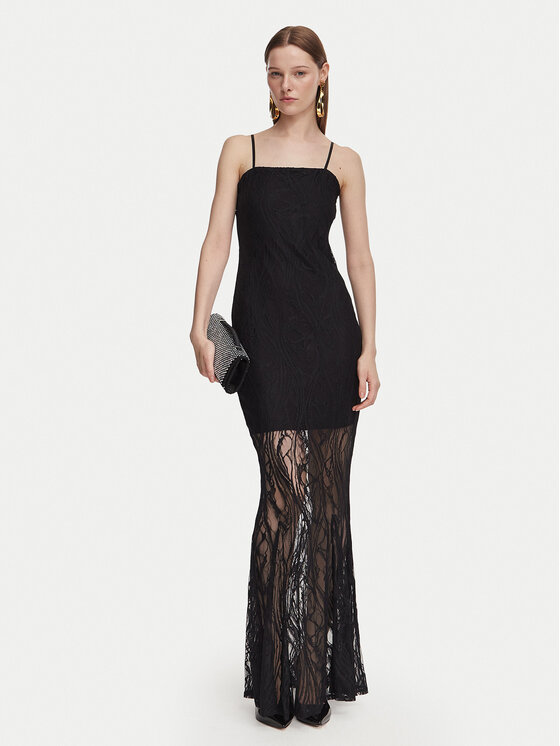 Guess Guess Estélyi ruha W6YK12 K4359 Fekete Slim Fit