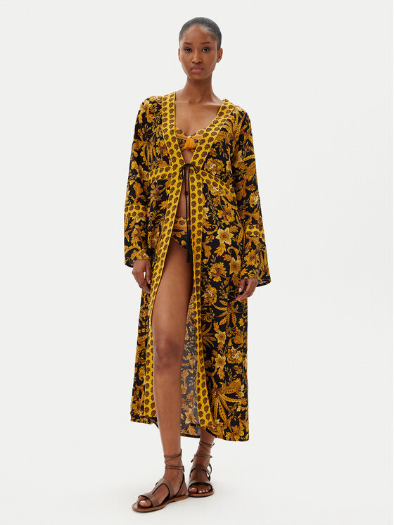 Selmark Selmark Kimonó BM297 Fekete Relaxed Fit
