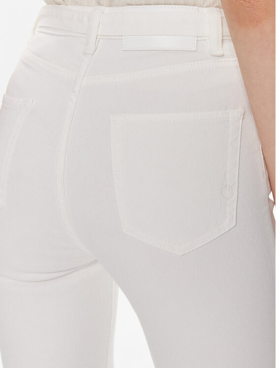 PINKO Pinko Traperice 100161 A1JM Écru Skinny Fit