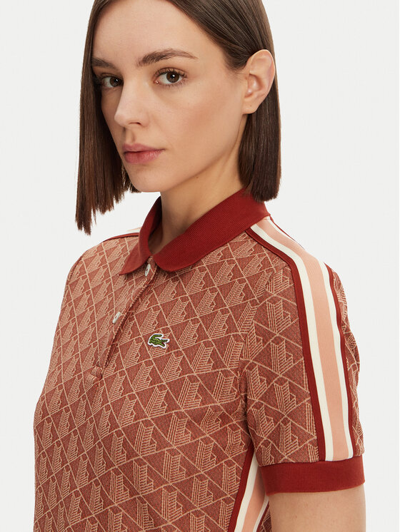 Lacoste Lacoste Sukienka codzienna EF2655 Brązowy Slim Fit