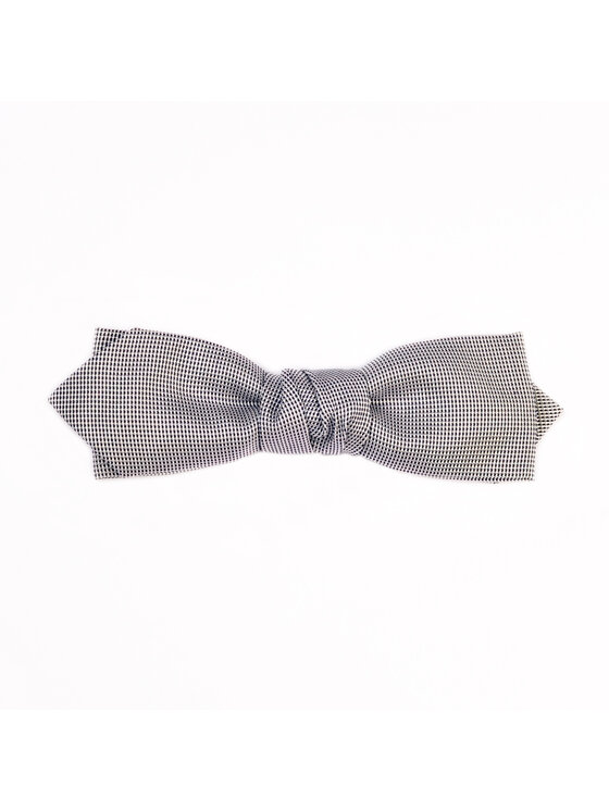 ELSNER ELSNER Motýlek OLD STYLE POINTED END Z JEDWABIU ŻAKARDOWEGO A6252 Bílá