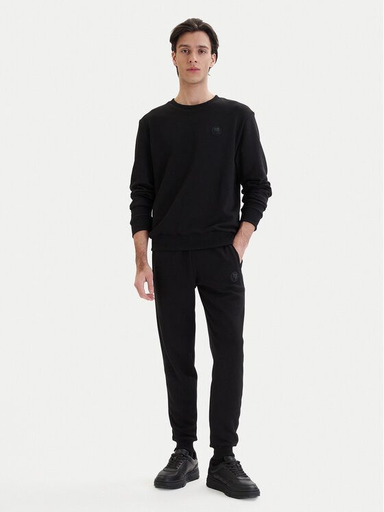 Plein Sport Plein Sport Bluza SAFC MJO1438 STE003N Czarny Regular Fit