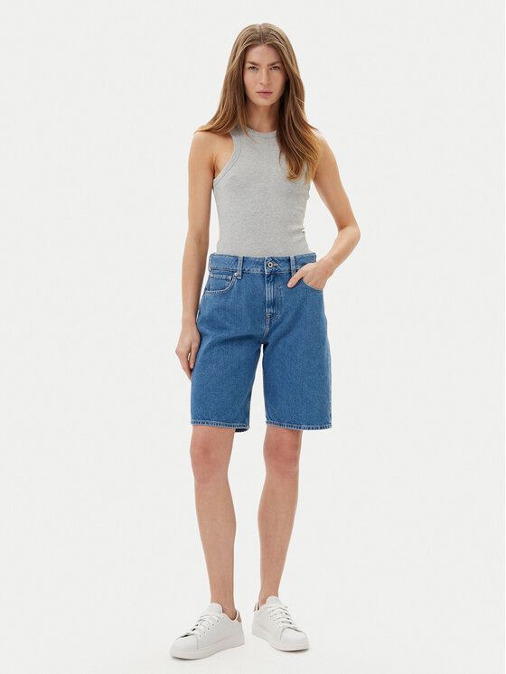 Pepe Jeans Pepe Jeans Džínové šortky PL801189 Modrá Regular Fit