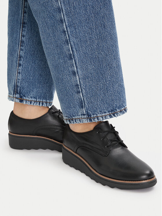 Clarks Clarks Oxfordky Sharon Rae 261754164 Čierna