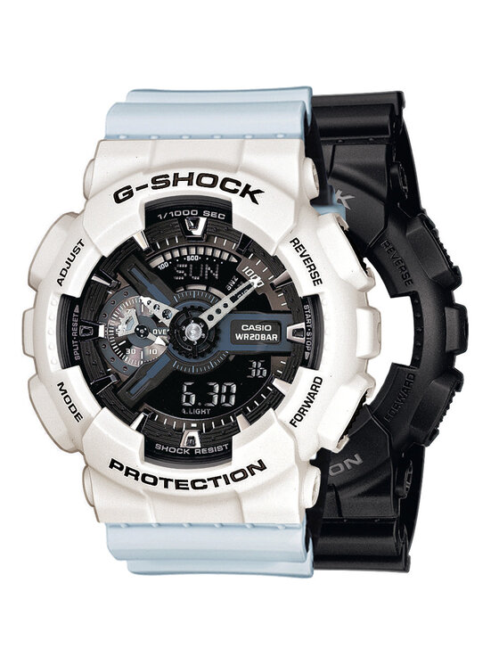 Casio Casio Zegarek SET GA-110-1BER + BEZEL 10395292 + PASEK 10527469 Biały
