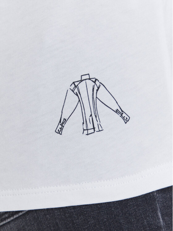 KARL LAGERFELD KARL LAGERFELD T-särk A3W17099 Valge Regular Fit