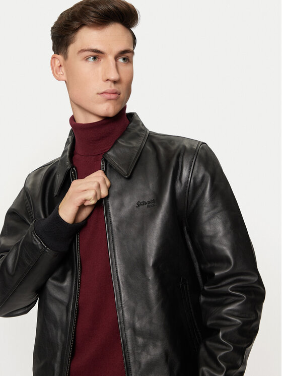 Schott NYC Schott NYC Usnjena jakna LC5100RIB Črna Regular Fit