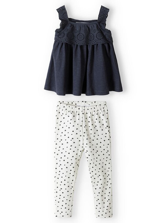 minoti minoti Komplet bluzka i legginsy africa 4 Szary Regular Fit