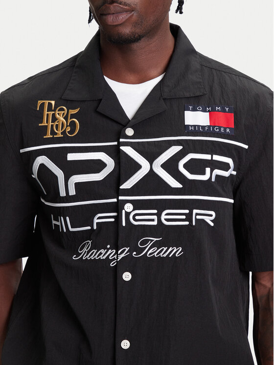 Tommy Hilfiger Tommy Hilfiger Marškiniai F1 Movie Racing MW0MW41376 Juoda Regular Fit