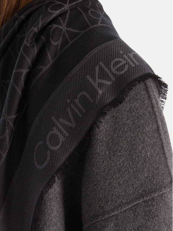 Calvin Klein Calvin Klein Schal Emblem Aop Tonal LV04D8063G Schwarz