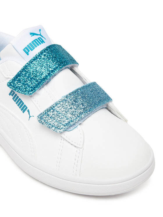 Puma Puma Sportcipők Smash 3.0 L Glitter Velcro V Ps 395609 08 Fehér