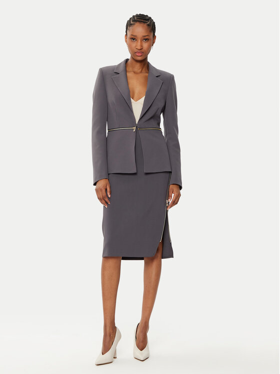 Rinascimento Rinascimento Marynarka CFC0121908003 Szary Regular Fit
