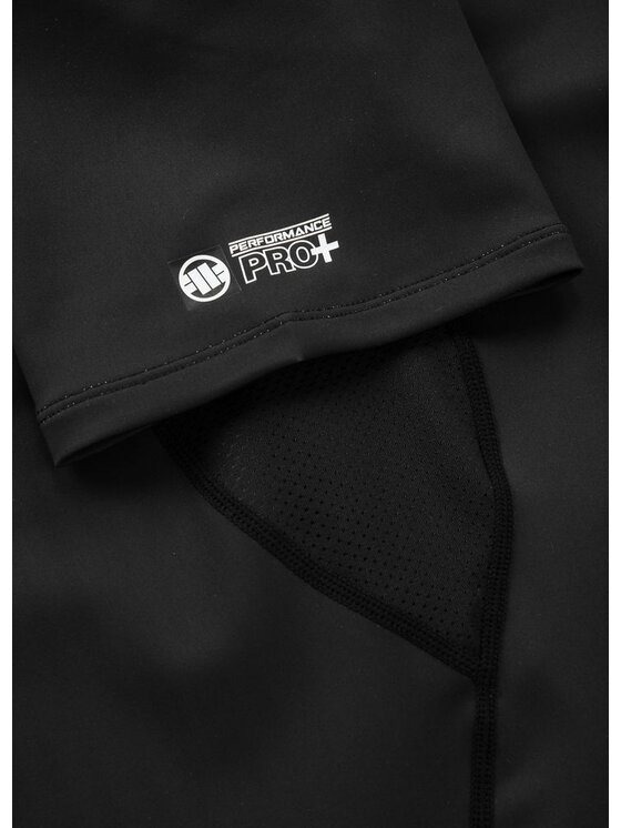 PITBULL PITBULL Koszulka techniczna Rashguard Hilltop Sports II M Czarny Slim Fit