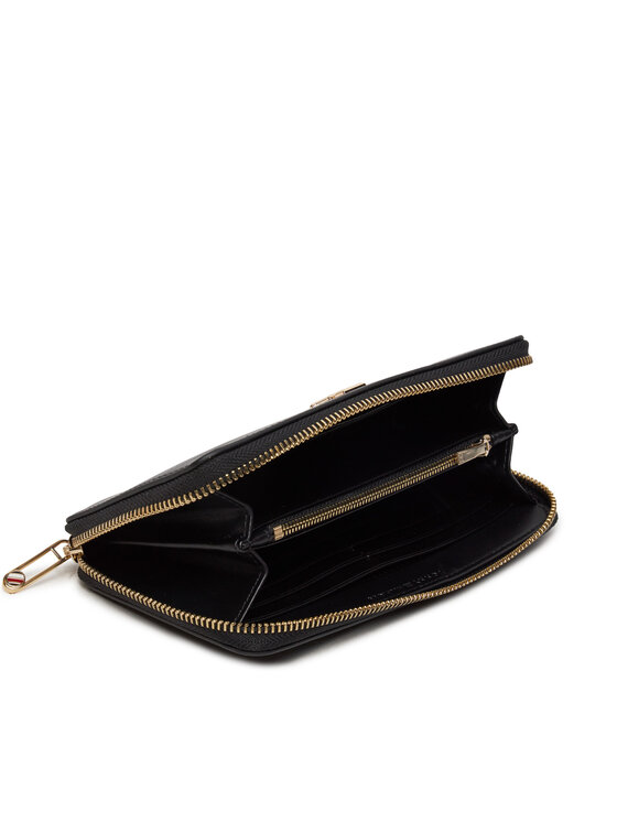 Tommy Hilfiger Tommy Hilfiger Μεγάλο Πορτοφόλι Γυναικείο Iconic Tommy Large Za AW0AW16009 Μαύρο
