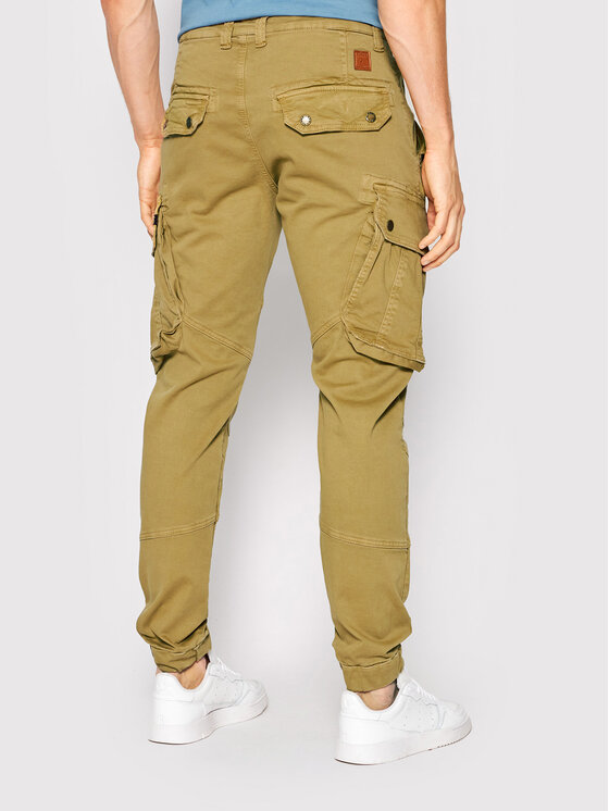 Alpha Industries Alpha Industries Spodnie materiałowe Combat 126215 Zielony Slim Fit