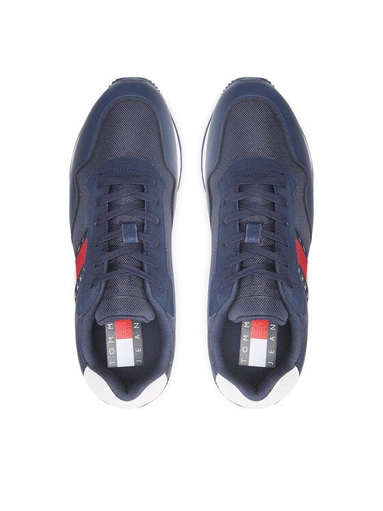 Tommy Jeans Tommy Jeans Sneakersy Retro Leather Runner EM0EM01081 Tmavomodrá