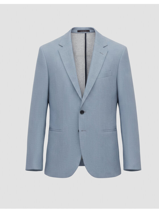 Borgio Borgio Marynarka Esine Niebieski Slim Fit