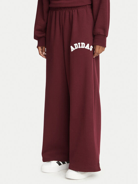adidas adidas Долнище анцуг Adidas Damskie 3-Stripes KU0332 Бордо Loose Fit