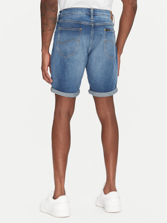 Lee Lee Kratke traperice Rider 112363925 Plava Slim Fit