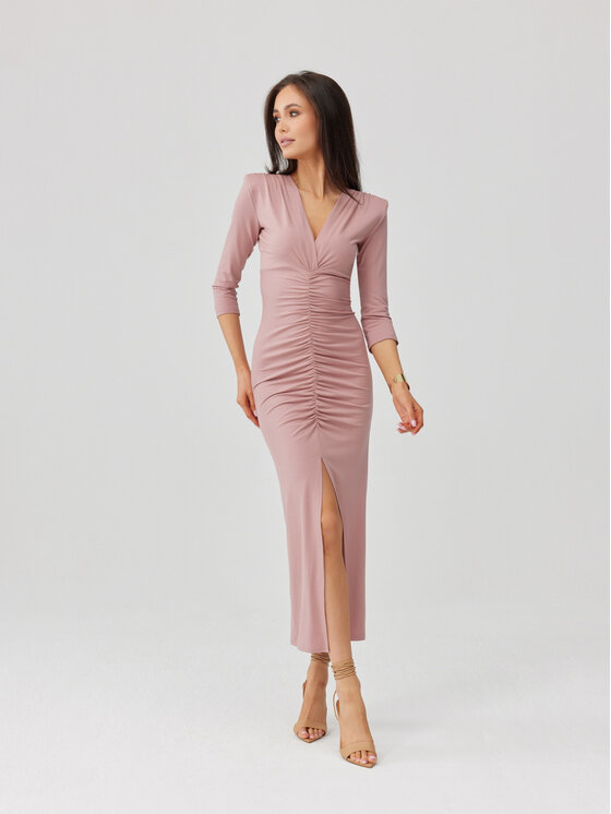 Roco Fashion Roco Fashion Abito da cocktail Mireya Rosa Slim Fit
