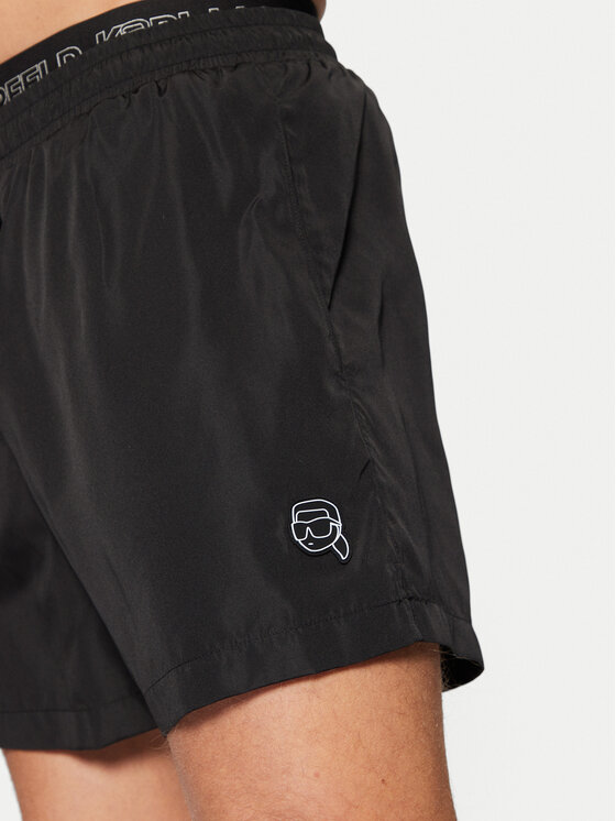 KARL LAGERFELD KARL LAGERFELD Badeshorts A1M46058 Schwarz Regular Fit
