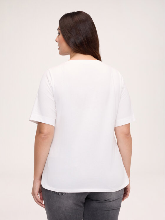 Fiorella Rubino Fiorella Rubino T-Shirt G094L009592N011 Biały Regular Fit