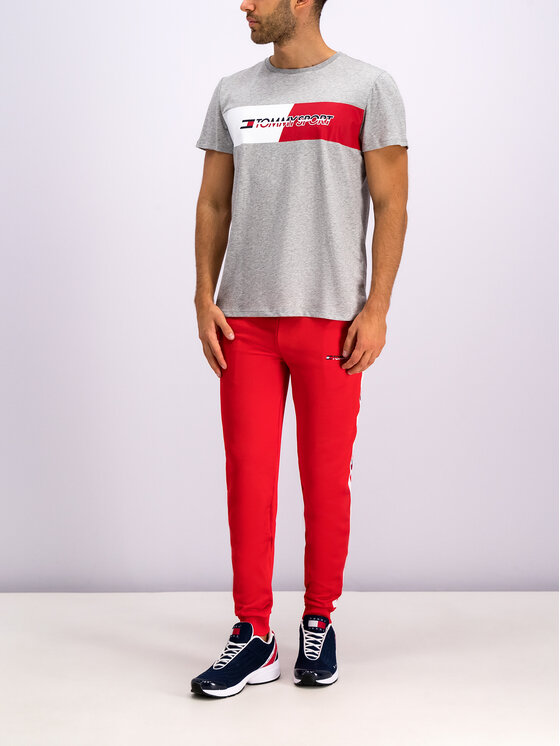 Tommy Sport Tommy Sport T-Shirt Flag Graphics S20S200197 Szary Regular Fit