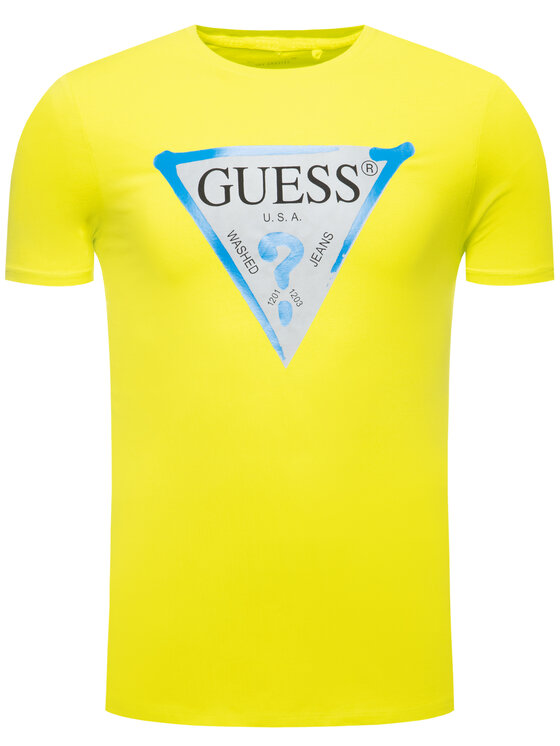 Guess Guess T-shirt M01I55 J1300 Verde Slim Fit