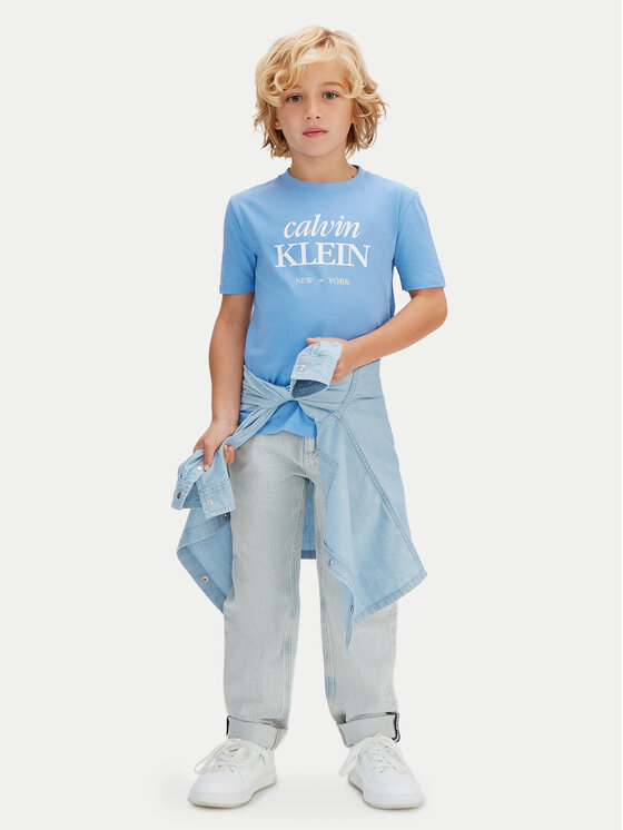 Calvin Klein Jeans Calvin Klein Jeans Tricou LVCKSJA07B Albastru celest Regular Fit