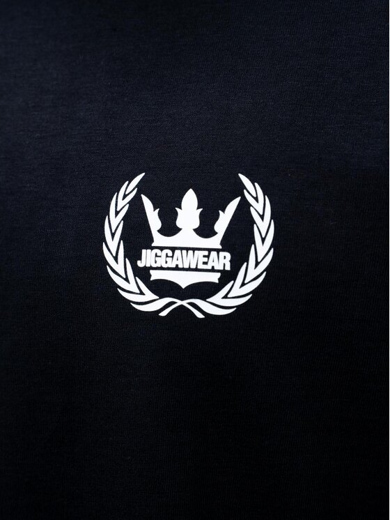 Jigga Wear Jigga Wear T-Shirt Laur korona modna 130027 Czarny Regular Fit